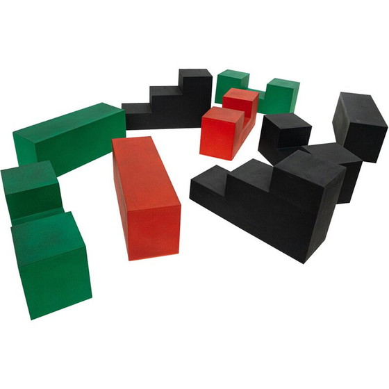 Image 1 of Ensemble de 9 pièces vintage "Gli scacchi" par Mario Bellini pour B&B Italia, années 1970