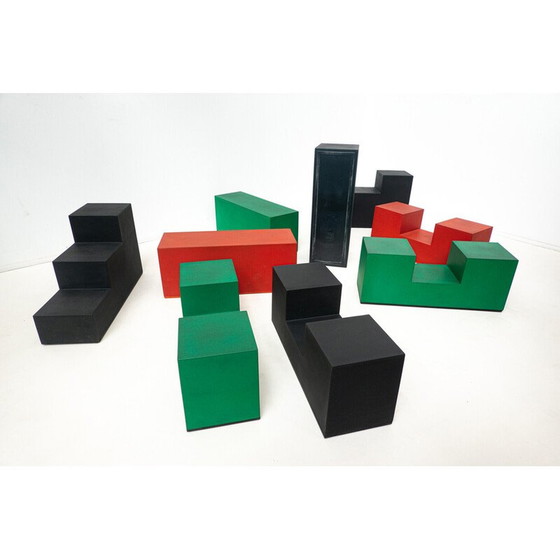 Image 1 of Ensemble de 9 pièces vintage "Gli scacchi" par Mario Bellini pour B&B Italia, années 1970