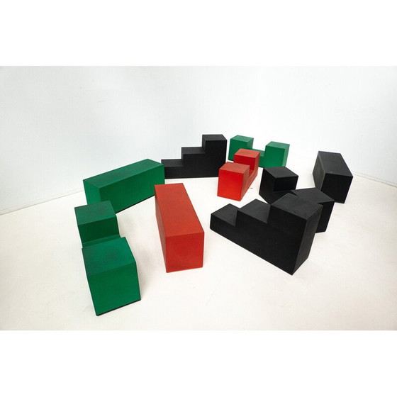 Image 1 of Ensemble de 9 pièces vintage "Gli scacchi" par Mario Bellini pour B&B Italia, années 1970