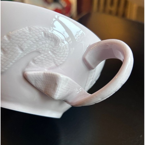 Image 1 of Paire de tasses à thé en porcelaine de Limoges rose pour Haviland