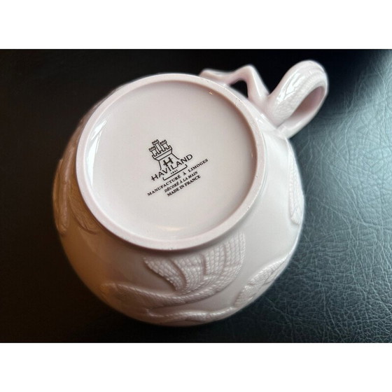 Image 1 of Paire de tasses à thé en porcelaine de Limoges rose pour Haviland