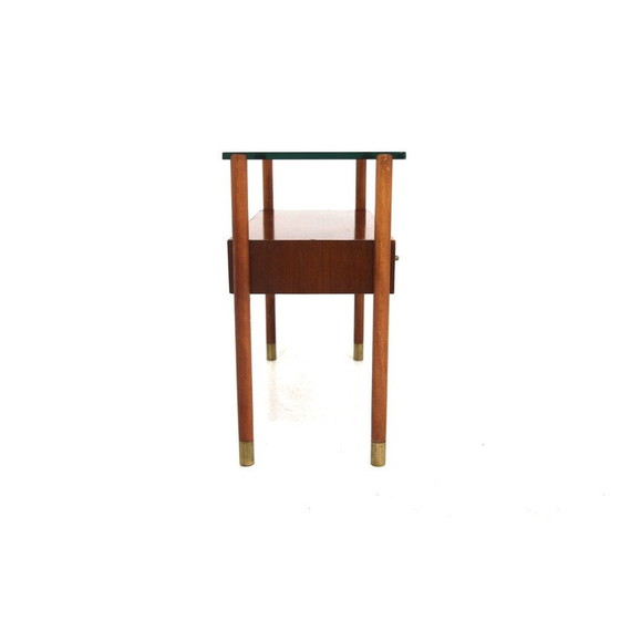 Image 1 of Commode vintage en acajou avec dessus en verre, Suède 1950