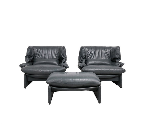 Image 1 of Cassina Portovenere Set Fauteuils Avec Hocker