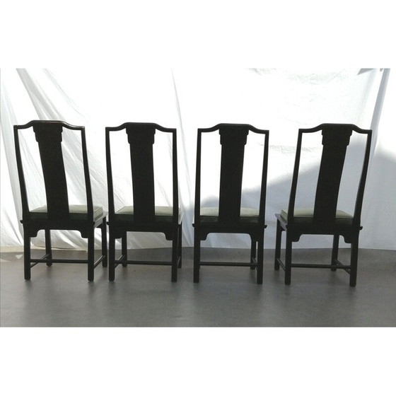 Image 1 of Ensemble de 4 chaises vintage en érable massif modèle 542-511 par Hickory Nc, USA 1975