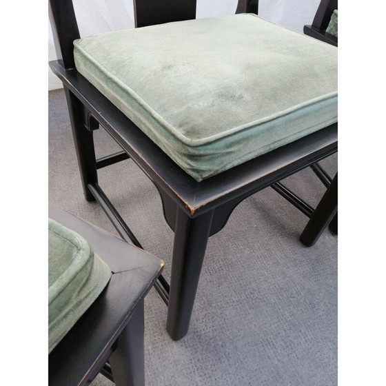 Image 1 of Ensemble de 4 chaises vintage en érable massif modèle 542-511 par Hickory Nc, USA 1975