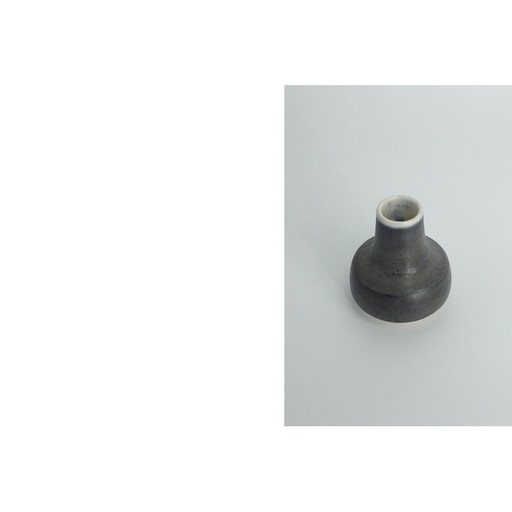 Vase de collection vintage en grès anthracite par Gunnar Borg pour Höganäs Keramik, Suède 1960