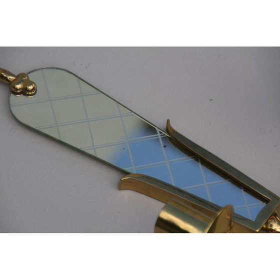 Image 1 of Applique vintage en laiton avec miroir, 1950