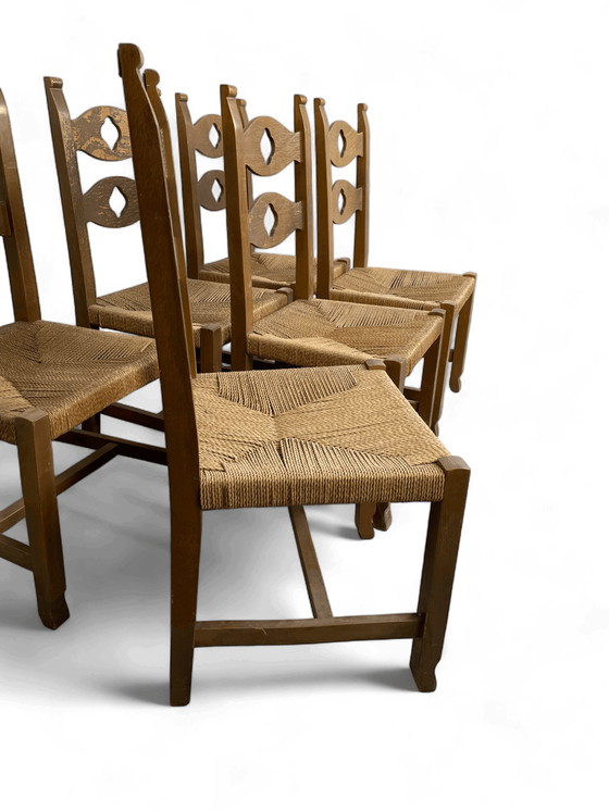 Image 1 of 6x Chaises de salle à manger vintage