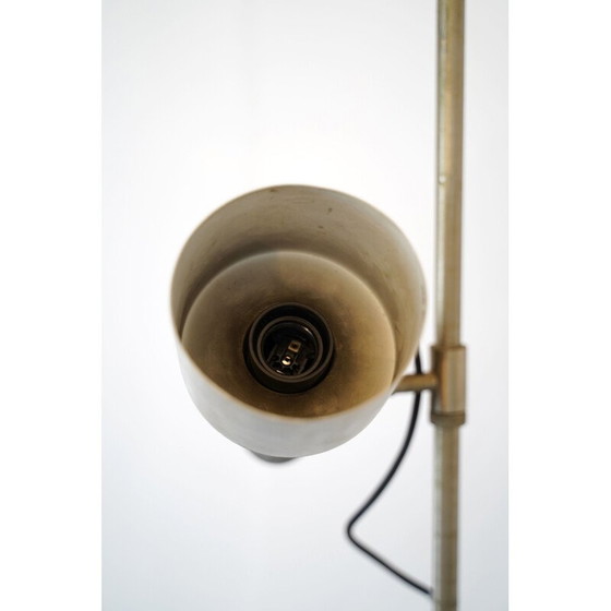 Image 1 of Lampadaire vintage en nickel et laque avec diffuseur orientable par Stilux Milano 1960