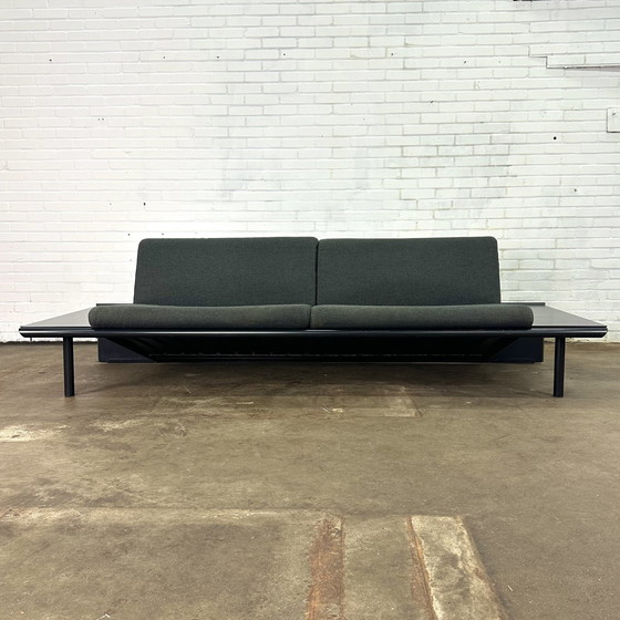 Image 1 of Harvink The Mission Sofa With Black Frame Dark Grey Upholstery (Canapé Mission avec structure noire et tapisserie gris foncé)