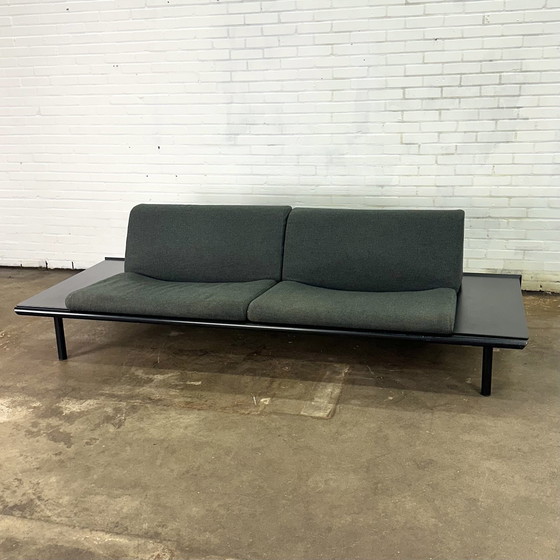 Image 1 of Harvink The Mission Sofa With Black Frame Dark Grey Upholstery (Canapé Mission avec structure noire et tapisserie gris foncé)