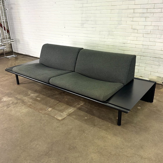 Image 1 of Harvink The Mission Sofa With Black Frame Dark Grey Upholstery (Canapé Mission avec structure noire et tapisserie gris foncé)