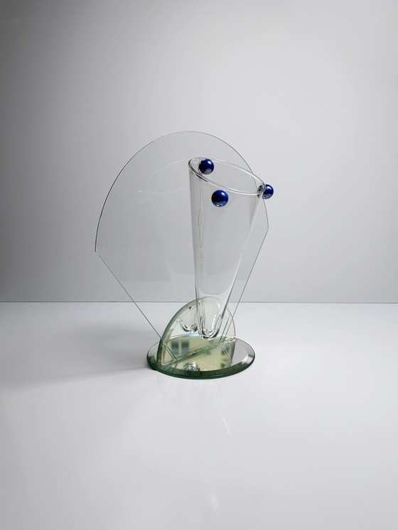 Image 1 of Vintage Vase en verre Postmodern Memphis Milano 80Er 90Er