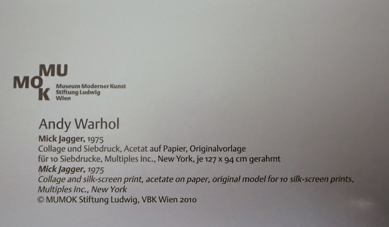 Image 1 of Andy Warhol : "Mick Jagger, 1975". Signé dans la plaque.