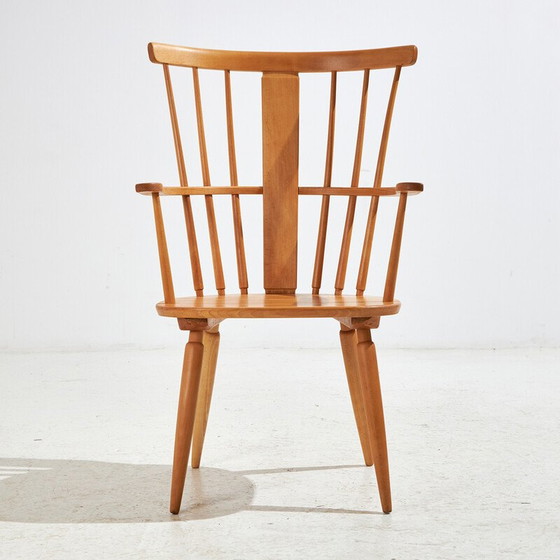 Image 1 of Fauteuil vintage "Altheim" en hêtre par Franz Schuster pour Wiesner Hager, 1950