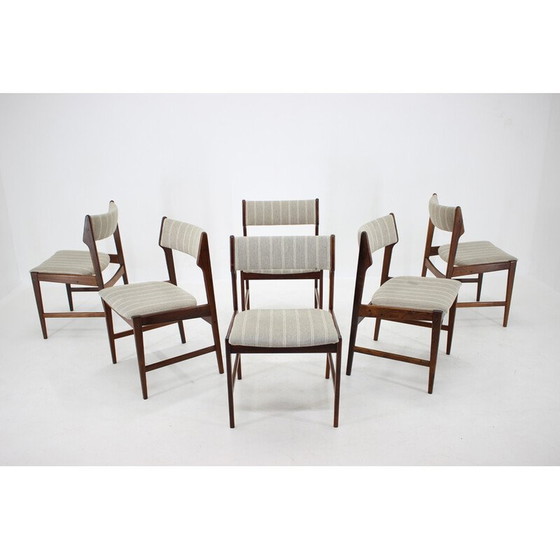 Image 1 of Ensemble de 6 chaises vintage en bois de rose par Erich Buch, Danemark 1960