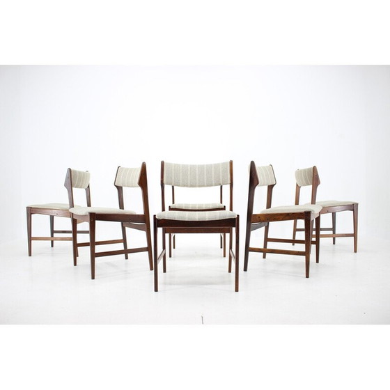 Image 1 of Ensemble de 6 chaises vintage en bois de rose par Erich Buch, Danemark 1960