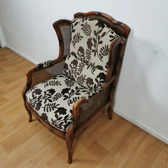 Image 1 of Ensemble de canapés vintage en faux bambou Style Giorgetti Seating Area