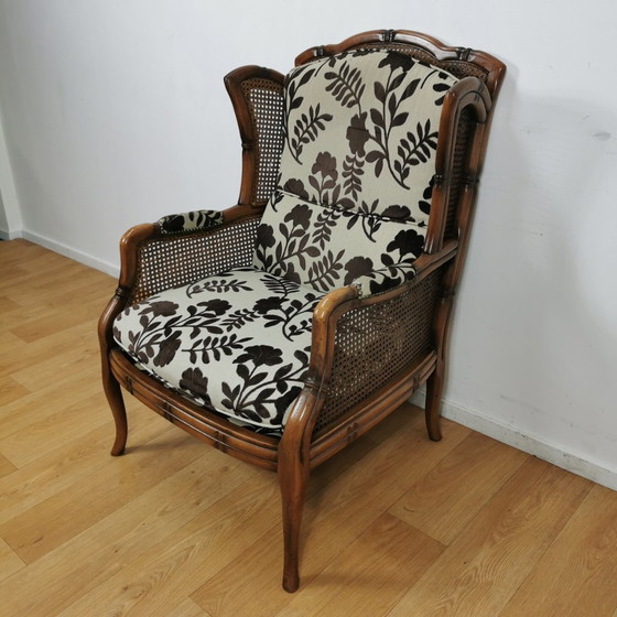 Image 1 of Ensemble de canapés vintage en faux bambou Style Giorgetti Seating Area