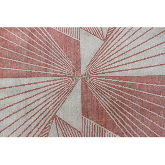 Image 1 of Tapis géométrique vintage, Tchécoslovaquie 1950