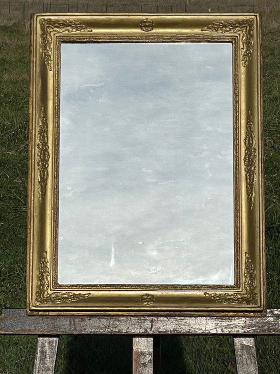 Image 1 of Miroir français ancien, cadre doré, vers 1830