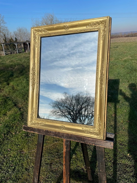 Image 1 of Miroir français ancien, cadre doré, vers 1830