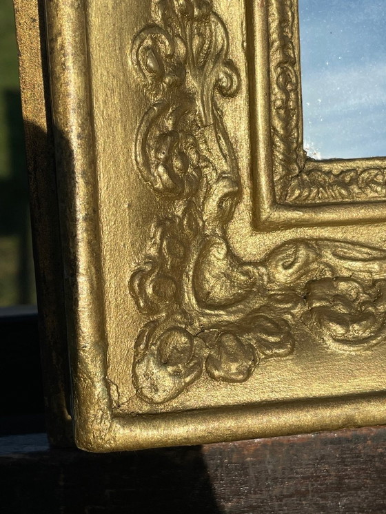 Image 1 of Miroir français ancien, cadre doré, vers 1830