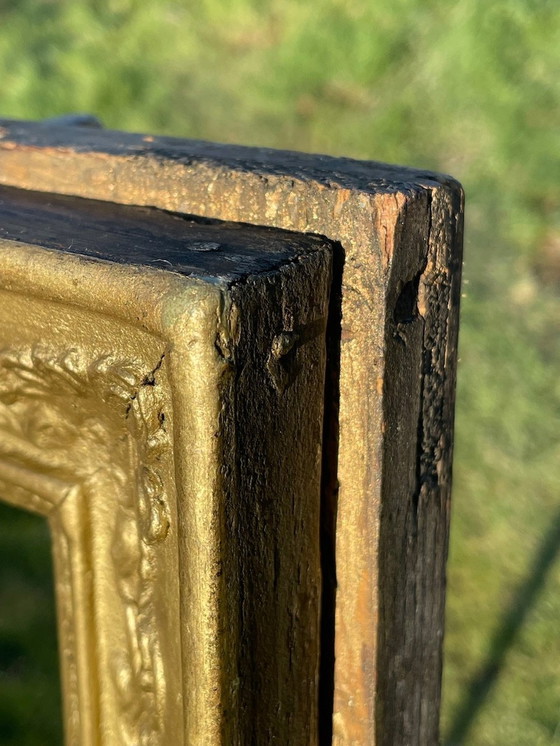 Image 1 of Miroir français ancien, cadre doré, vers 1830