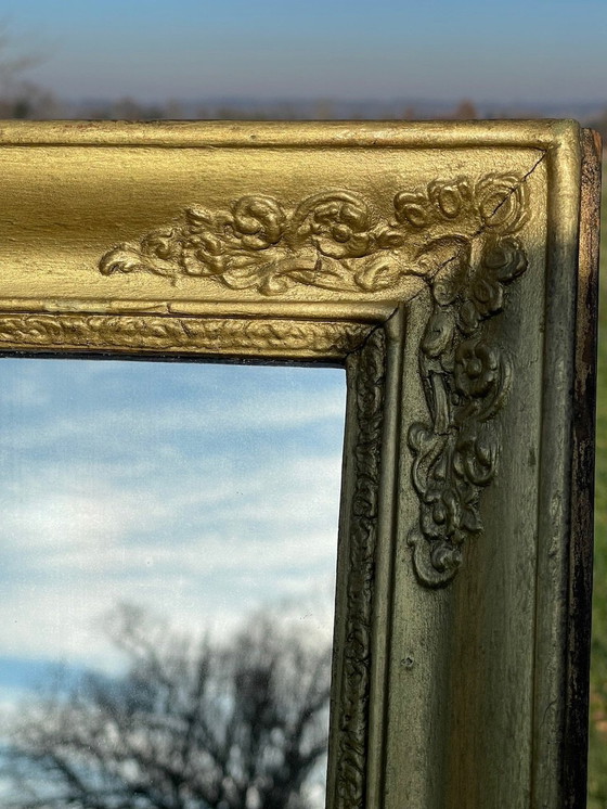 Image 1 of Miroir français ancien, cadre doré, vers 1830