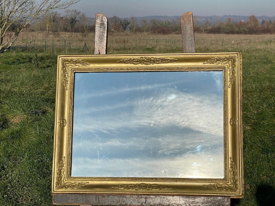 Image 1 of Miroir français ancien, cadre doré, vers 1830