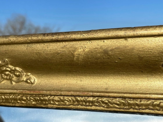 Image 1 of Miroir français ancien, cadre doré, vers 1830