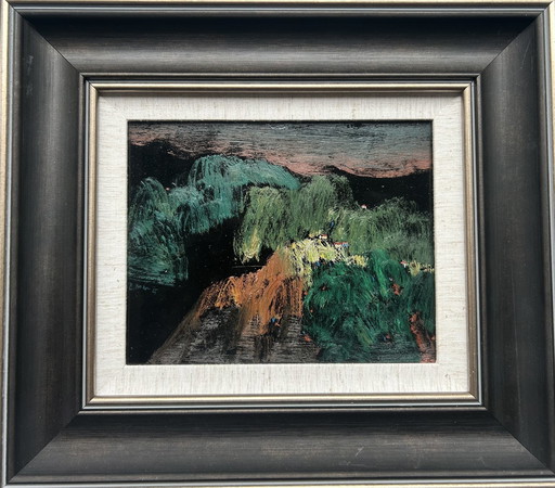 Peinture impressionniste Yu Deming - Paysage n° 7 - Huile sur panneau