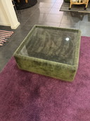 Table basse capitonnée vintage