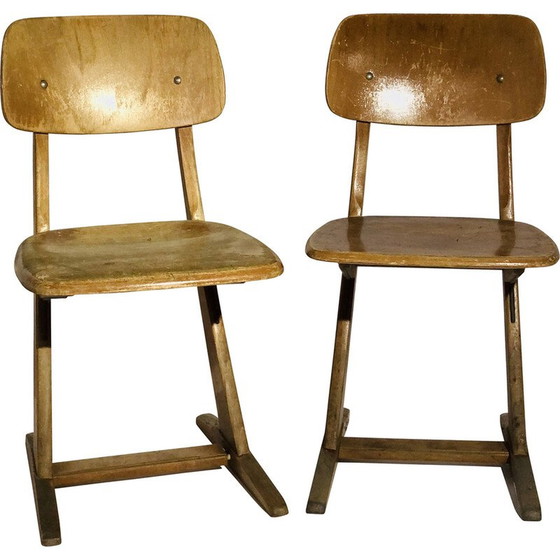 Image 1 of Paire de chaises scandinaves vintage par Karl Northelfer pour Casala