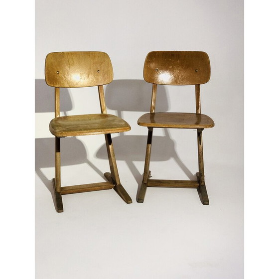 Image 1 of Paire de chaises scandinaves vintage par Karl Northelfer pour Casala
