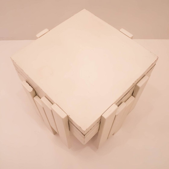 Image 1 of Ensemble de tables gigognes vintage en formica et bois, années 1960