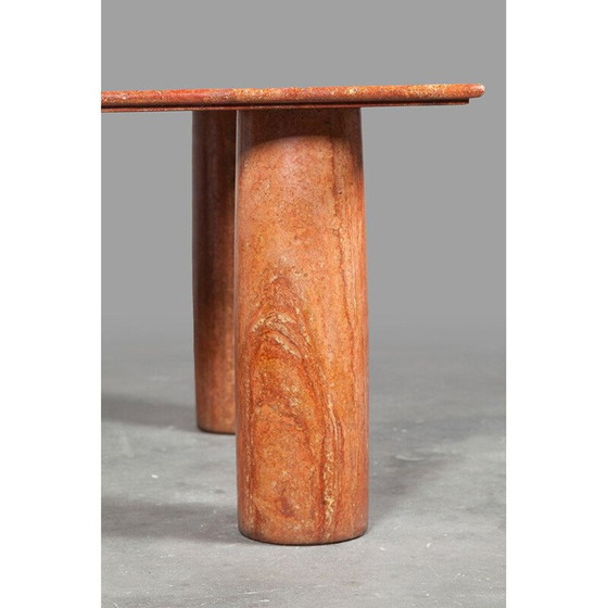 Image 1 of Table vintage italienne en onyx brun massif, 1970