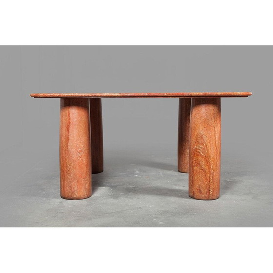 Image 1 of Table vintage italienne en onyx brun massif, 1970
