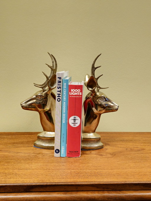 Set Brass Brass Bookends Bookend Deer Bambi