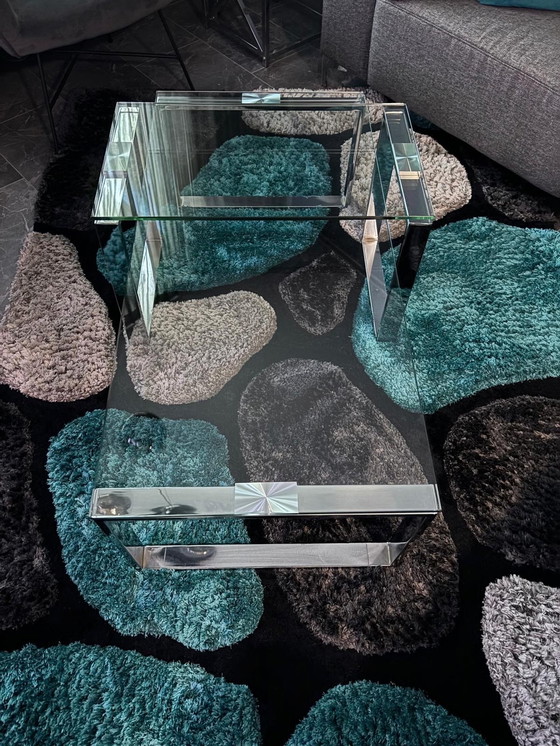 Image 1 of 4x Table basse en verre