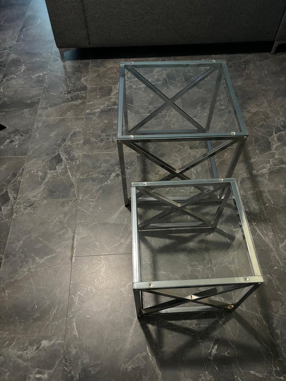 Image 1 of 4x Table basse en verre