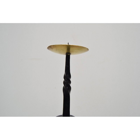 Image 1 of Chandelier et cendrier en métal et laiton du Mid Century, Tchécoslovaquie années 1960