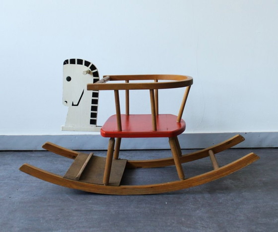 Image 1 of Cheval À Bascule Vintage, 1970.