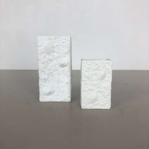 Paire de vases vintage Vase en porcelaine par Hutschenreuther Allemand 1970