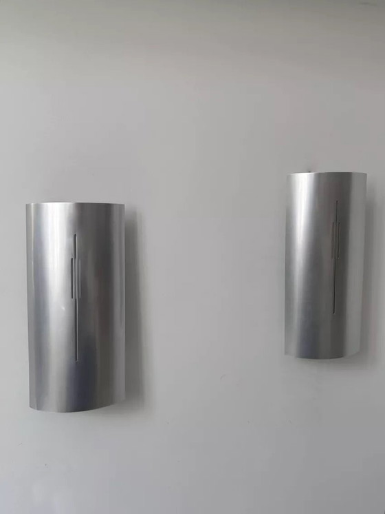 Image 1 of 2X Applique Vintage, Aluminium , Roland Jamois France 1970