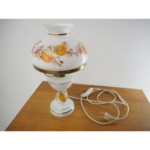 Lampe en verre vintage, tchèque 1960