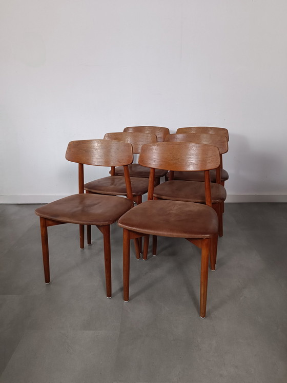 Image 1 of Chaises de salle à manger vintage danoises par Harry Østergaard