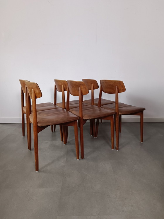 Image 1 of Chaises de salle à manger vintage danoises par Harry Østergaard