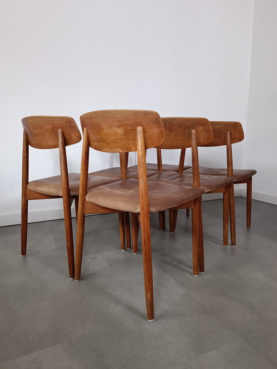 Image 1 of Chaises de salle à manger vintage danoises par Harry Østergaard