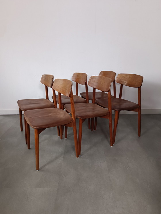 Image 1 of Chaises de salle à manger vintage danoises par Harry Østergaard